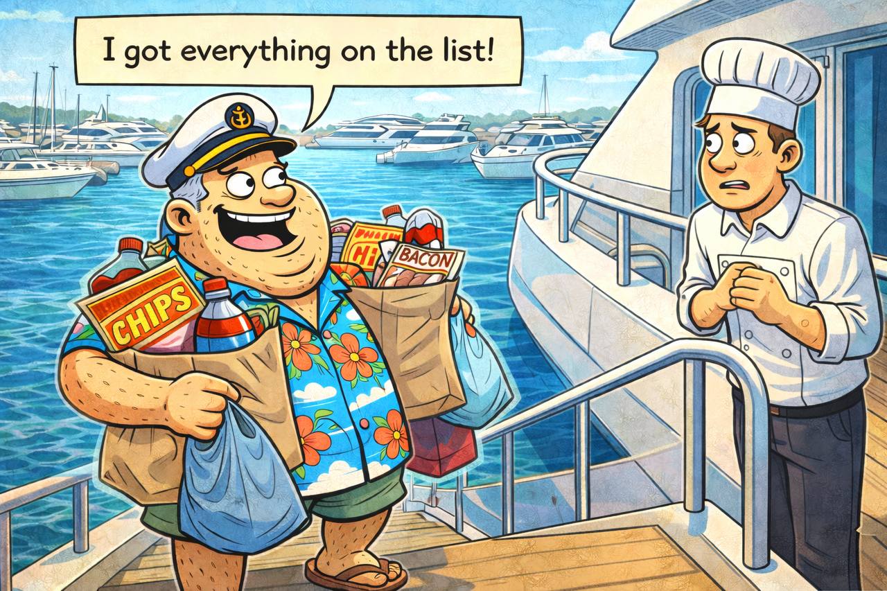 Panel 1: Got everything on the list